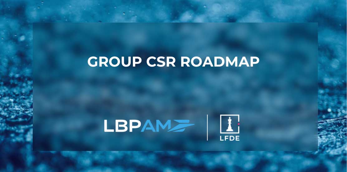 blue abstract image to illustrate ourGroupe CSR Roadmap