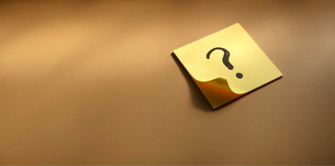 photo post-it et point d'interrogation